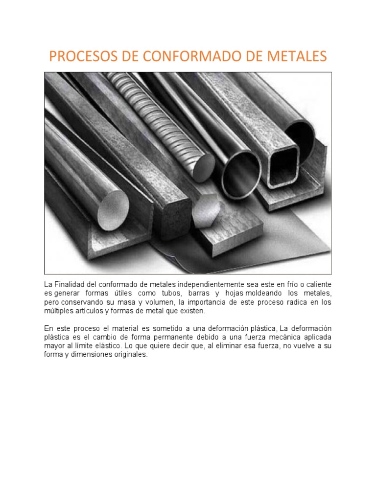 Procesos de Conformado de Metales | PDF | Rieles | Procesos industriales