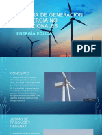 Sistema de Generación de Energía No Tradicionales Eolica