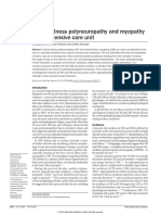 Critical Illness Polyneuropathy and Myopathy in The Intensive Care Unit PDF