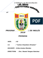 Programación anual de inglés primaria 2018