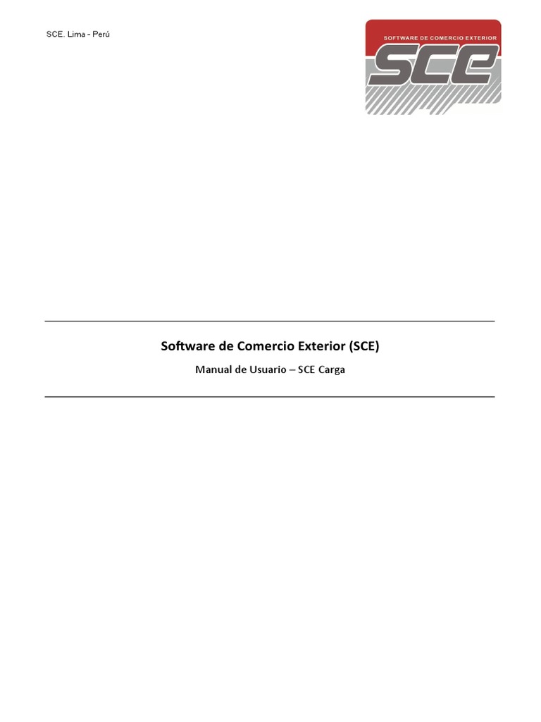1) Manual Sce Carga - Actualizado | PDF | El comercio internacional ...