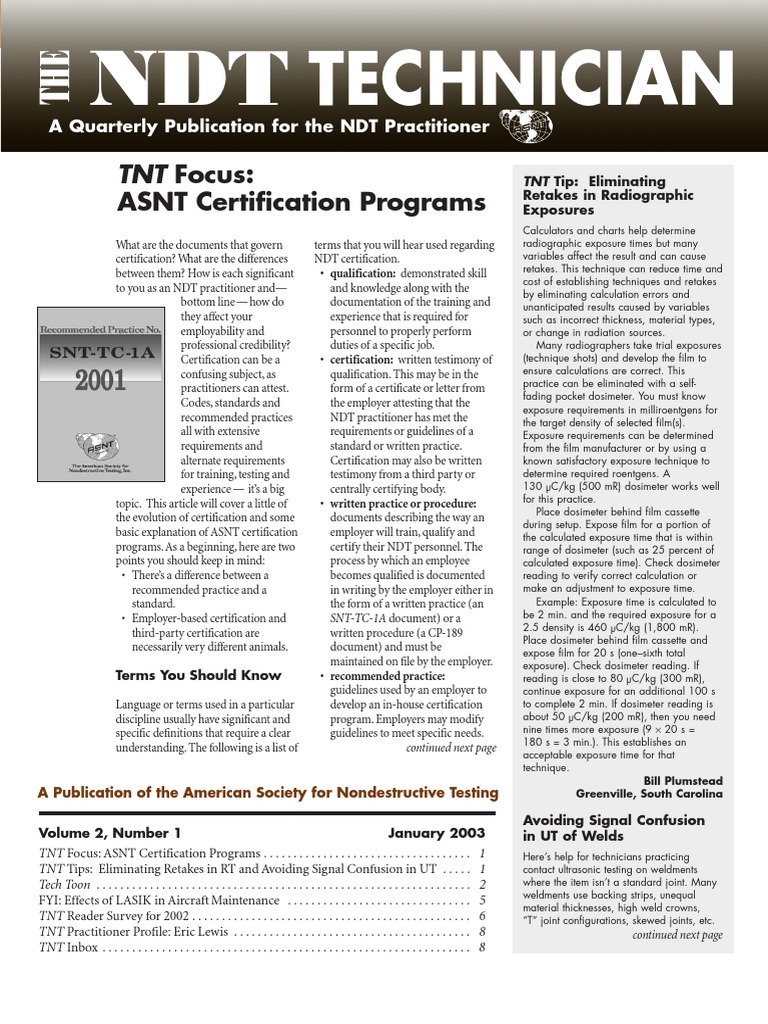 NDT - Tech 02 1 | PDF | Nondestructive Testing | Glasses
