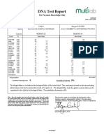 DNA Test Report: For Personal Knowledge Only