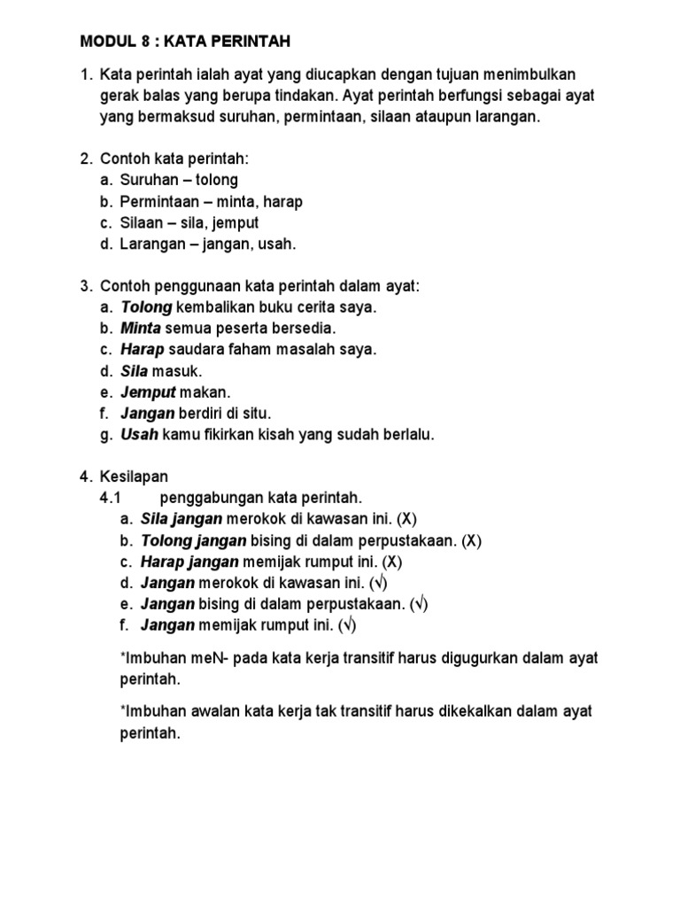 Kata Perintah Pdf