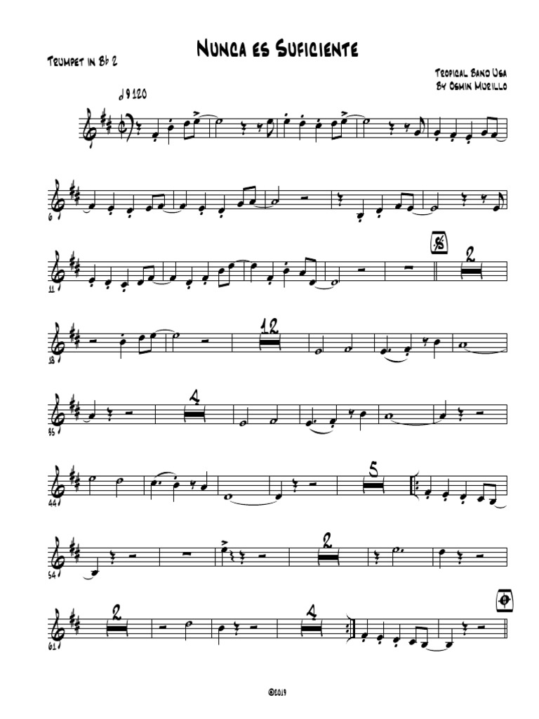 Nunca Es Suficiente TB Trumpet in BB 2 PDF PDF