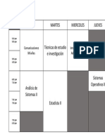 Horario Nuevo 5to Semestre