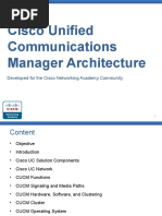 12 Cisco Unified Communications Manager Architecture