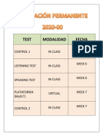 Calendario - Evaluacion Permanente 2020-00