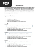 Argumentative Essay-Format