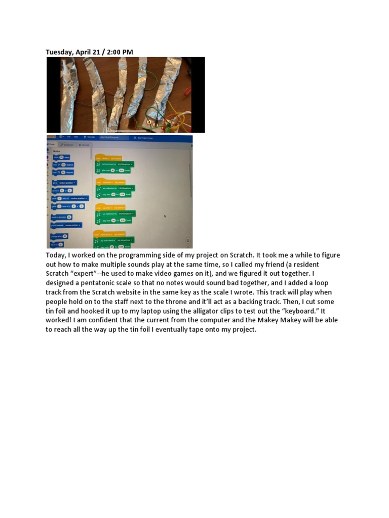 Makey Makey Journal | PDF | Wire | Manufactured Goods