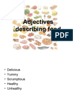 Adjectives for describing food tastes, textures and more