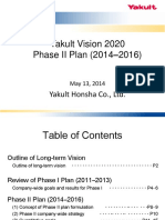 Yakult Vision 2020 Phase II Plan (2014 - 2016) : Yakult Honsha Co., LTD