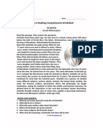Reading Comprehension Worksheets For Grade 6 PDF