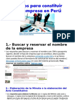 1.6 Seis Pasos para Constituir Una Empresa en Perú