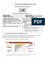 Guía de presente simple y continuo en inglés para octavo grado