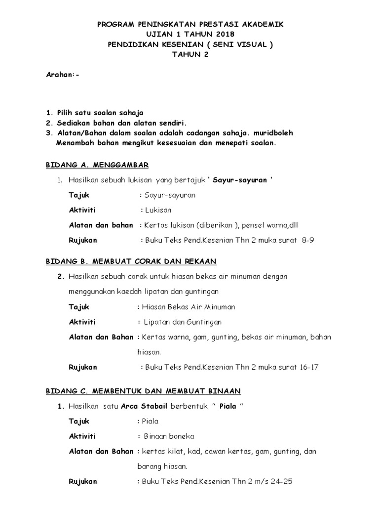 Dsv Thn 1 Ujian 1 T2 2018 Pdf
