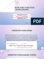 Operator and Function Overloading