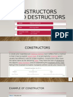 Constructors and Destructors