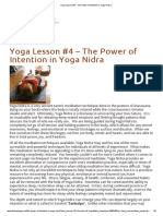 Yoga Lesson #4 - The Power of Intention in Yoga Nidra
