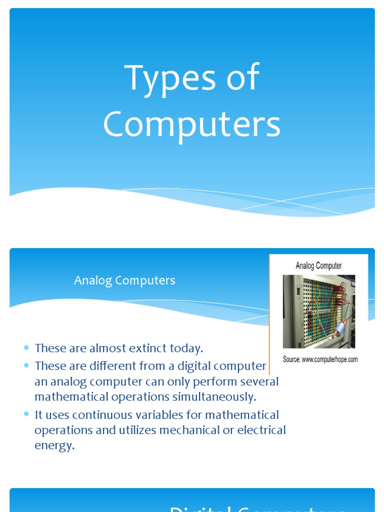 Types of Computers | PDF | Computer Data Storage | Random Access Memory