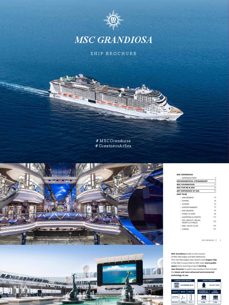 MSC Grandiosa Ship Brochure | PDF | Restaurants | Menu