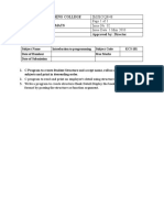 Ims Engineering College Formats Assignment - 06 Prepared By: MR Approved By: Director