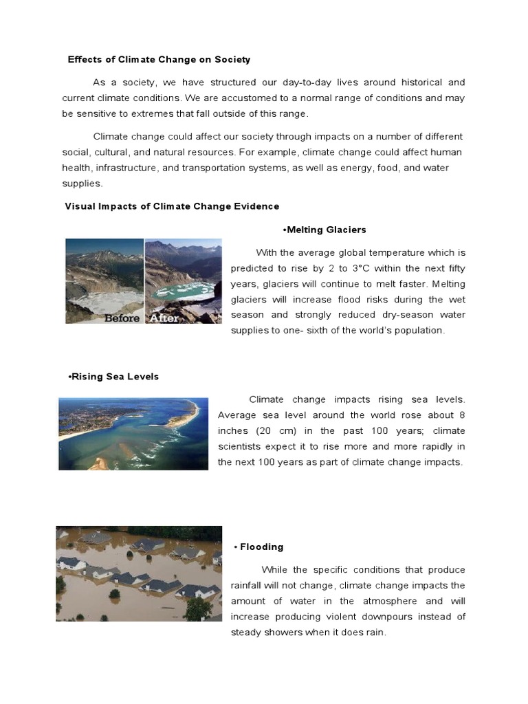 Impact of Climate Change on Society | PDF | Effects Of Global Warming ...