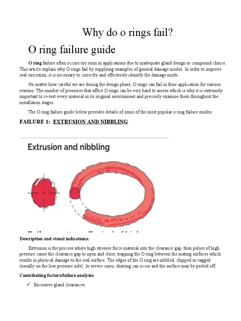 Why Do o Rings Fail | PDF | Wear | Friction