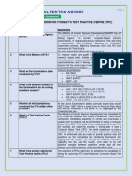 Faq & Answers For Student 'S Test Practice Centre (TPC)