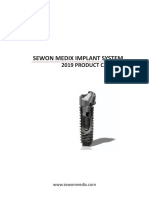 Sewon Medix Implant System: 2019 Product Catalog