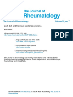 The Journal of Rheumatology Volume 29, No. 7: Gout, Diet, and The Insulin Resistance Syndrome