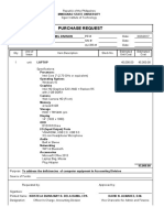 Purchase Request: Mindanao State University