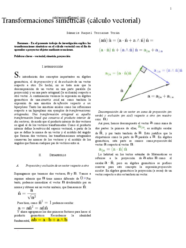 Transformaciones Simétricas (Cálculo Vectorial) | PDF | Rotación ...