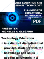 Technology Education and Educational Technology Planning For Educational Technology Programs