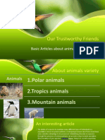 Our Trustworthy Friends: Basic Articles About Animals and Ecology