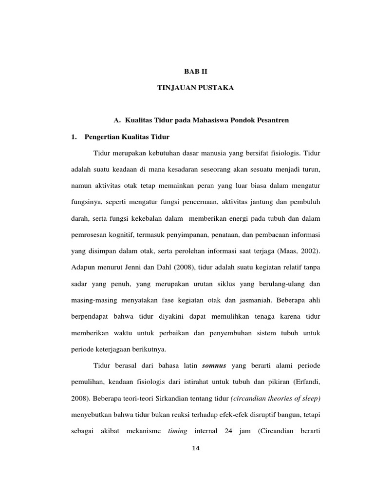 Kualitas Tidur Pdf Pdf