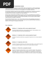 Classification of Dangerous Goods: Class 1:explosives