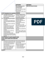 Q# ISO 9001:2015 Clause Audit Question Audit Evidence: 5.3 Organizational Roles, Responsibility and Authorities