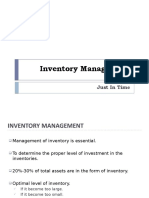 Inventory Management: Just in Time