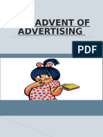 THE ADVENT OF ADVERTISING (Manegerial Communication)
