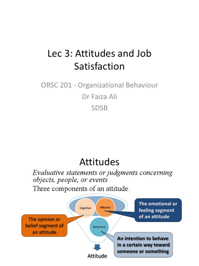 Job Attitudes and Satisfaction Insights | PDF | Job Satisfaction ...