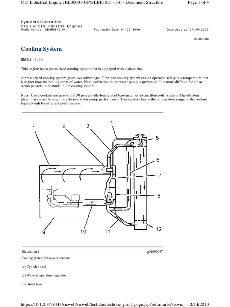 C15 Engine Cooling System Overview | PDF | Coolant | Engineering ...