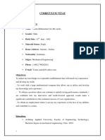 Curriculum Vitae: Personal Information's