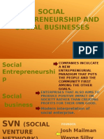 Social Entrepreneurship and Social Businesses