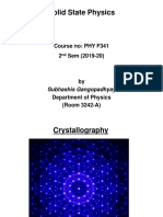 Solid State Physics: Course No: PHY F341 2 Sem (2019-20)