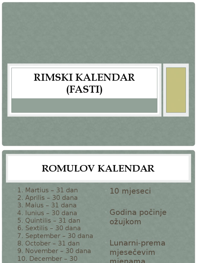 Rimski Kalendar | PDF