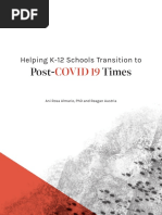 Helping K-12 Schools Transition to Post-COVID 19 Times 042120