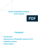 Study of Reliability Analysis of CVT System