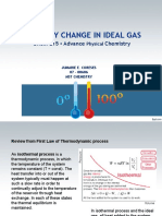 Entropy Change in Ideal Gas: Chem 215 Advance Chemistry