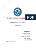 NUST Business School (NBS) : MKT-221: International Business Assignment # 1